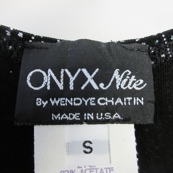 Onyx Nite Sparkle Tank Top Women S Black Party Shimmer Luxury Glam Designer 124 - Picture 2 of 9
